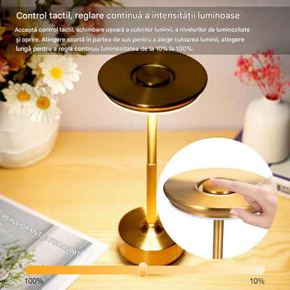 Lampă Noptieră Elegantă LED Gold